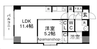 宮城県仙台市宮城野区二十人町【マンション】の間取り
