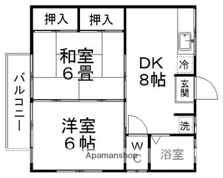 グレイト小林【2階】の間取り