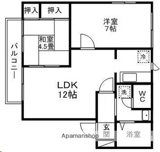ピース清水沼【101号室】の間取り