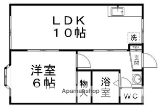 サウスコート南仙台【101号室】の間取り