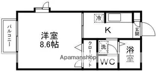 パルメゾン中田【201号室】の間取り
