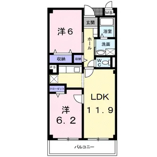 サニーヒル仙台南【3階】の間取り