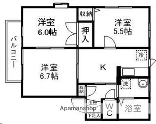 フラット髙橋【201号室】の間取り