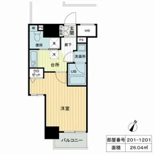 フィットエル仙台一番町【8階】の間取り