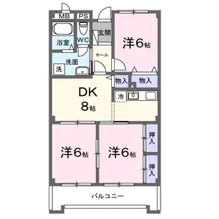 ハイツリュミエール【3階】の間取り