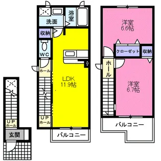 プロムナード高砂【2階】の間取り