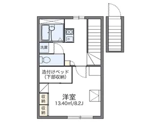 レオパレス東中田【204号室】の間取り