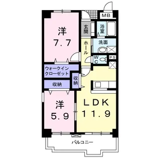 フェリーチェ【4階】の間取り
