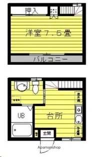 宮城県仙台市青葉区木町通2丁目【アパート】の間取り