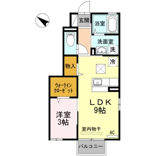 リベルテ三神峯【1階】の間取り