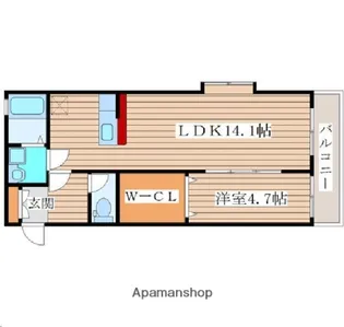 宮城県仙台市青葉区栗生5丁目【アパート】の間取り