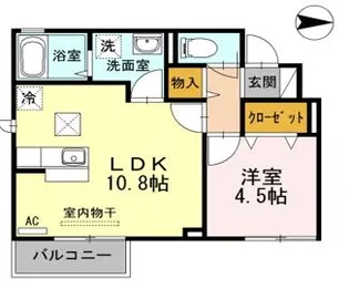 ボンヌール台原【1階】の間取り