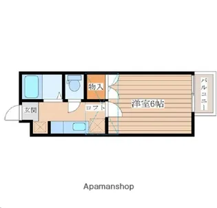 プリンセス桜ケ丘【102号室】の間取り