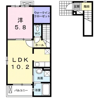 ジュエリースターA【2階】の間取り