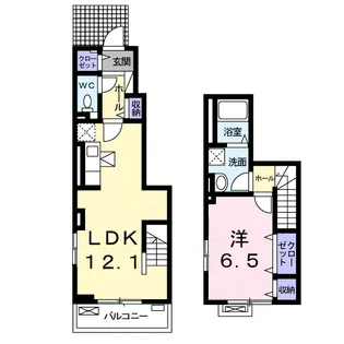 ショコラⅠ【1階】の間取り