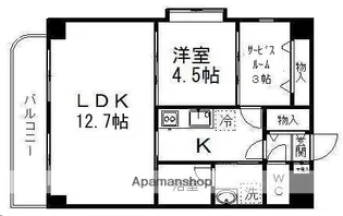 宮城県仙台市太白区中田町字二軒橋【マンション】の間取り