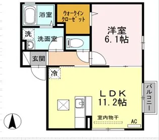 クレール南仙台【1階】の間取り
