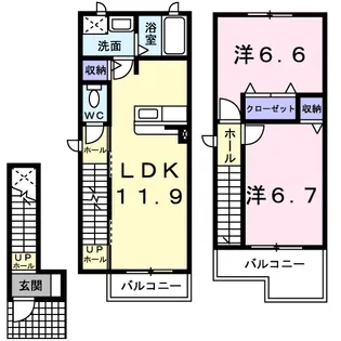 クラール【2階】の間取り