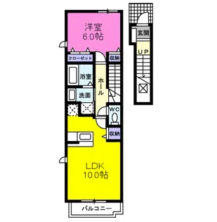 BEL QUARTETTO Ⅲ【2階】の間取り