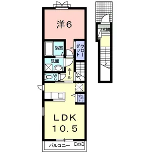 コッティⅡ【2階】の間取り
