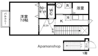 サンライズ多賀城B棟【202号室】の間取り
