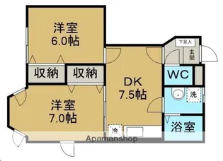 イェシル エヴ【102号室】の間取り
