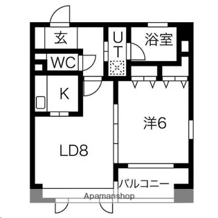 グランビュー晩翠通【9階】の間取り