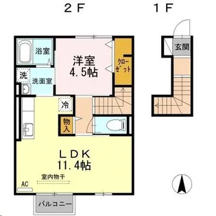 DーROOM 太子堂【2階】の間取り