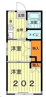 宮城県仙台市青葉区旭ケ丘2丁目【アパート】の間取り