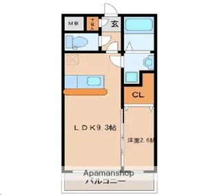 オリンピア長町【1階】の間取り