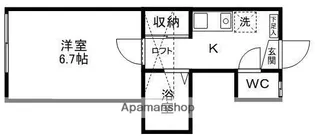 ライフィット福室【104号室】の間取り