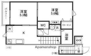 ラ・リベルテ【202号室】の間取り