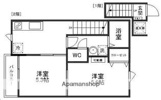ラ・リベルテ【2階】の間取り