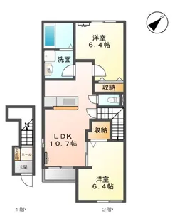 レプレハイツ【2階】の間取り