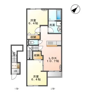 レプレハイツ【2階】の間取り