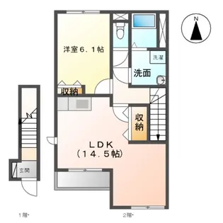 サンコート北原A棟【2階】の間取り