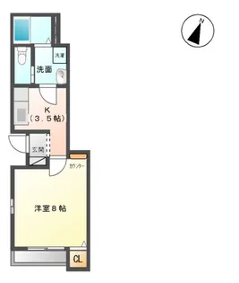 アルモニ原町【1階】の間取り