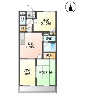 コンフォール壱番館【00305号室】の間取り