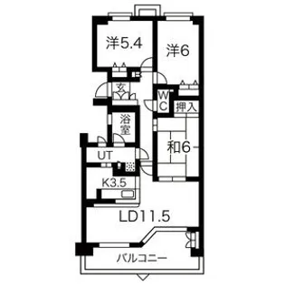 ダイアパレスラピュータ国見 C棟【2階】の間取り