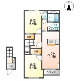 パークサイド彩園Ⅰ【2階】の間取り