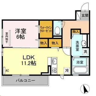 グランドール西勝山【3階】の間取り