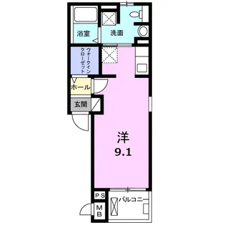 プリムヴェール Ⅰ【2階】の間取り