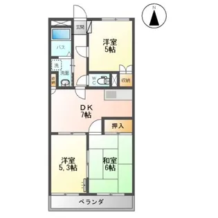 ハイブリッドレジデンスⅦ【2階】の間取り