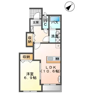 オーク21清水坂【1階】の間取り