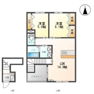 メゾン藤(MAIZON藤)【2階】の間取り