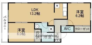ピースフル東中田【2階】の間取り