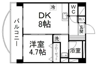 ミゥ フォリア【102号室】の間取り
