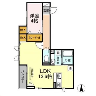 イーストナイン【2階】の間取り