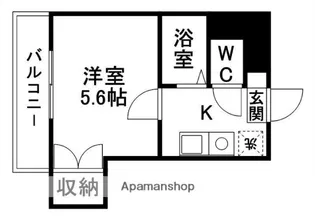 リエス長町【102号室】の間取り