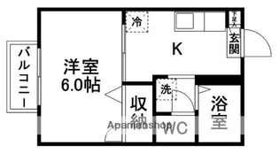 ディアス石名坂【101号室】の間取り